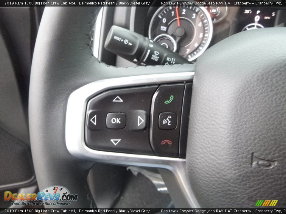 2019 Ram 1500 Big Horn Crew Cab 4x4 Delmonico Red Pearl / Black/Diesel Gray Photo #18