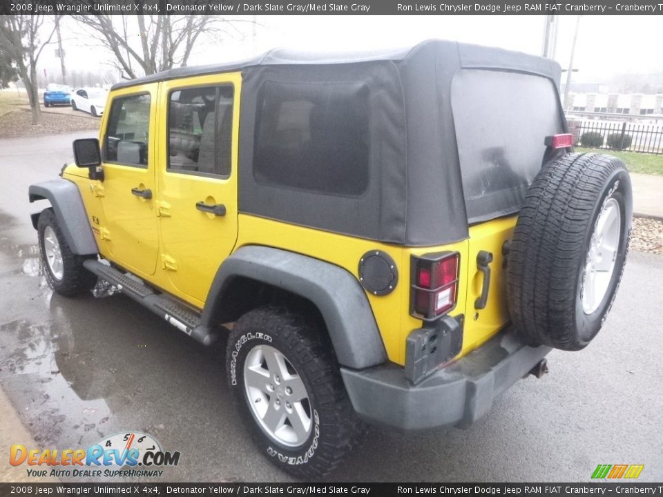 2008 Jeep Wrangler Unlimited X 4x4 Detonator Yellow / Dark Slate Gray/Med Slate Gray Photo #7