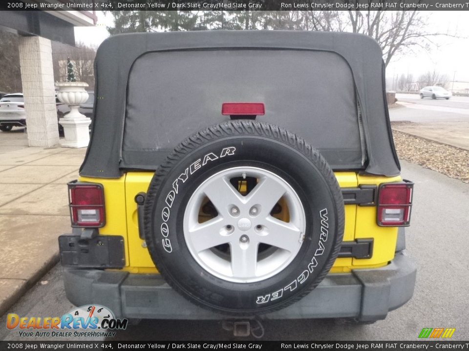 2008 Jeep Wrangler Unlimited X 4x4 Detonator Yellow / Dark Slate Gray/Med Slate Gray Photo #8