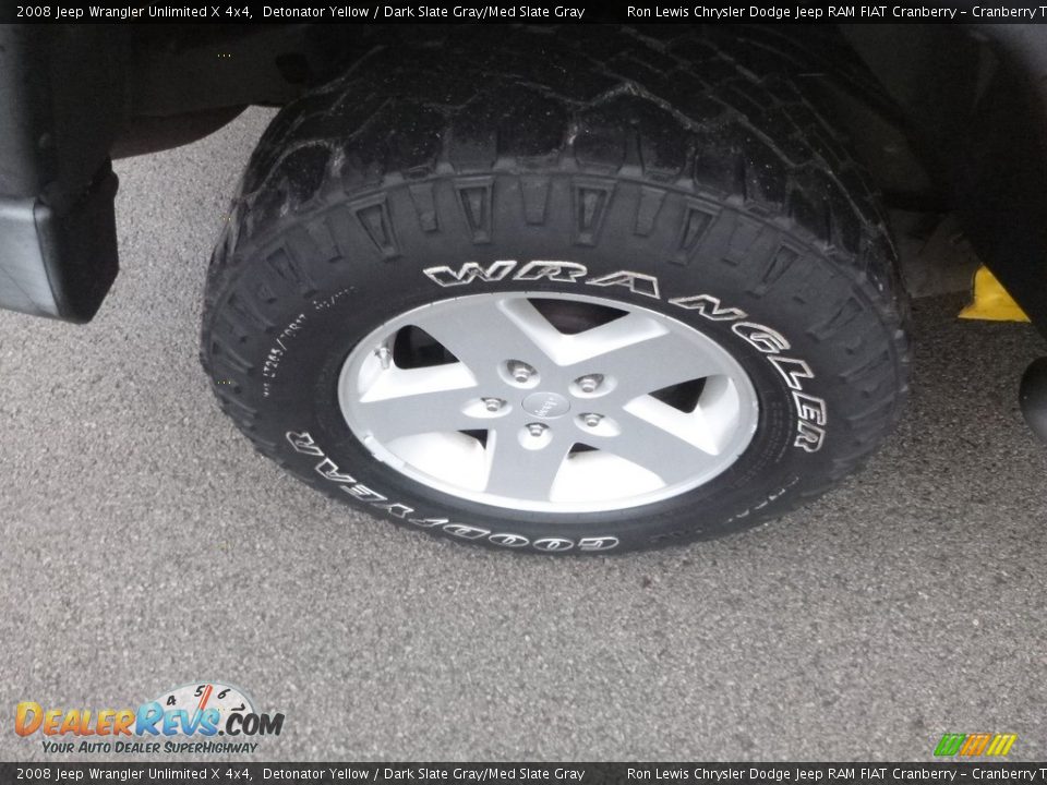 2008 Jeep Wrangler Unlimited X 4x4 Detonator Yellow / Dark Slate Gray/Med Slate Gray Photo #9