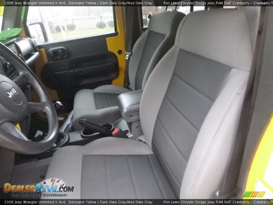 2008 Jeep Wrangler Unlimited X 4x4 Detonator Yellow / Dark Slate Gray/Med Slate Gray Photo #13