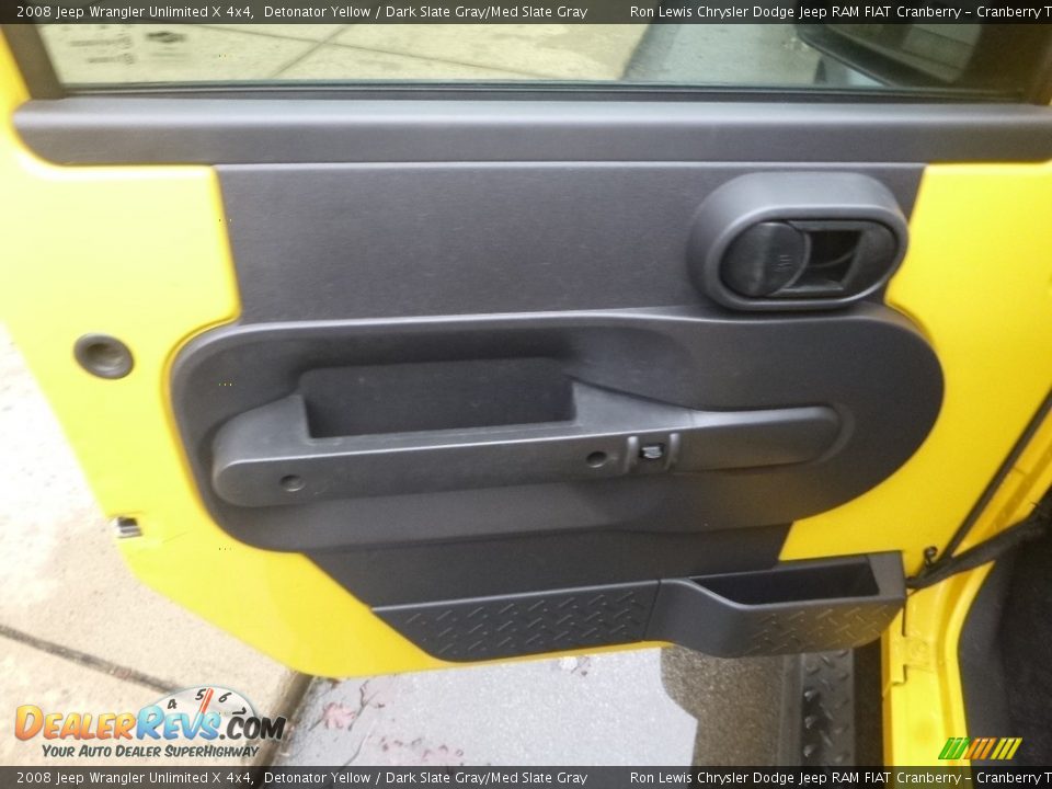 2008 Jeep Wrangler Unlimited X 4x4 Detonator Yellow / Dark Slate Gray/Med Slate Gray Photo #14