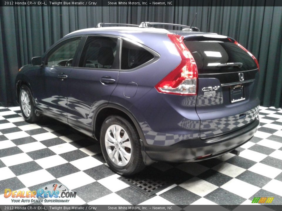 2012 Honda CR-V EX-L Twilight Blue Metallic / Gray Photo #8