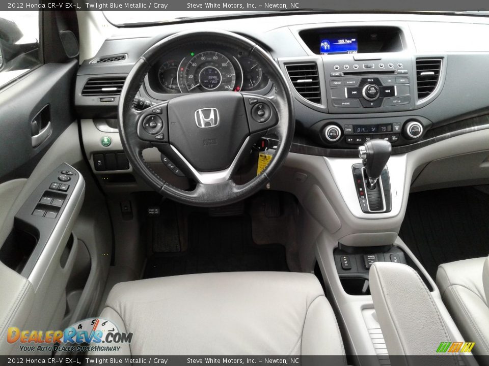 2012 Honda CR-V EX-L Twilight Blue Metallic / Gray Photo #30
