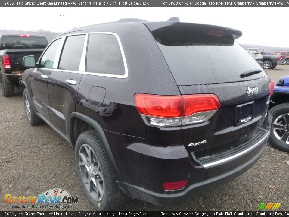 2019 Jeep Grand Cherokee Limited 4x4 Sangria Metallic / Light Frost Beige/Black Photo #4