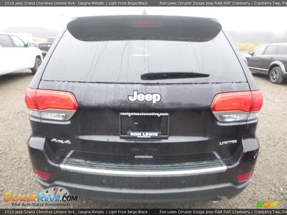 2019 Jeep Grand Cherokee Limited 4x4 Sangria Metallic / Light Frost Beige/Black Photo #5