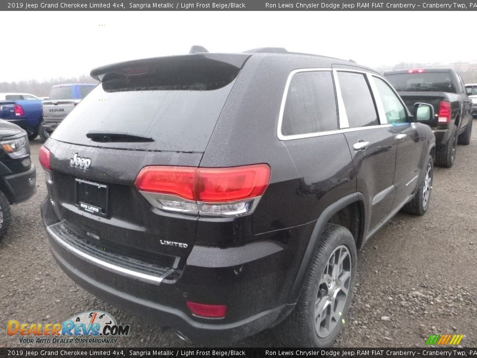 2019 Jeep Grand Cherokee Limited 4x4 Sangria Metallic / Light Frost Beige/Black Photo #6