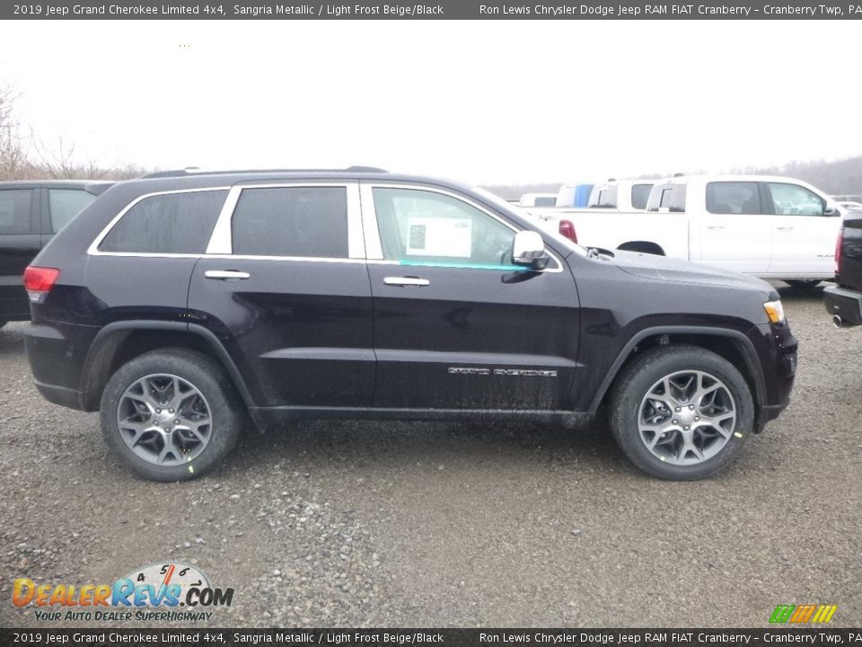 2019 Jeep Grand Cherokee Limited 4x4 Sangria Metallic / Light Frost Beige/Black Photo #7