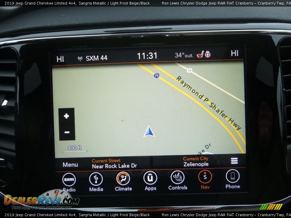2019 Jeep Grand Cherokee Limited 4x4 Sangria Metallic / Light Frost Beige/Black Photo #17