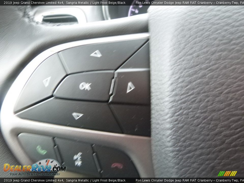 2019 Jeep Grand Cherokee Limited 4x4 Sangria Metallic / Light Frost Beige/Black Photo #20