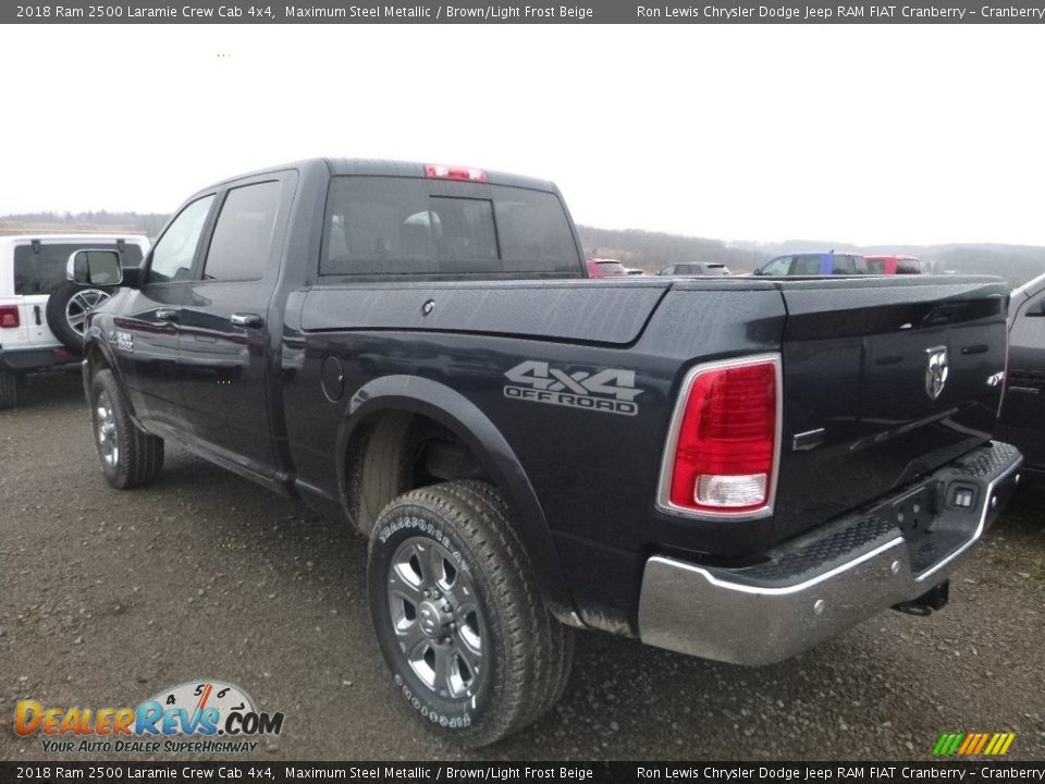 2018 Ram 2500 Laramie Crew Cab 4x4 Maximum Steel Metallic / Brown/Light Frost Beige Photo #3