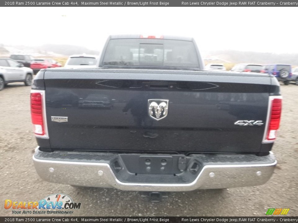 2018 Ram 2500 Laramie Crew Cab 4x4 Maximum Steel Metallic / Brown/Light Frost Beige Photo #4