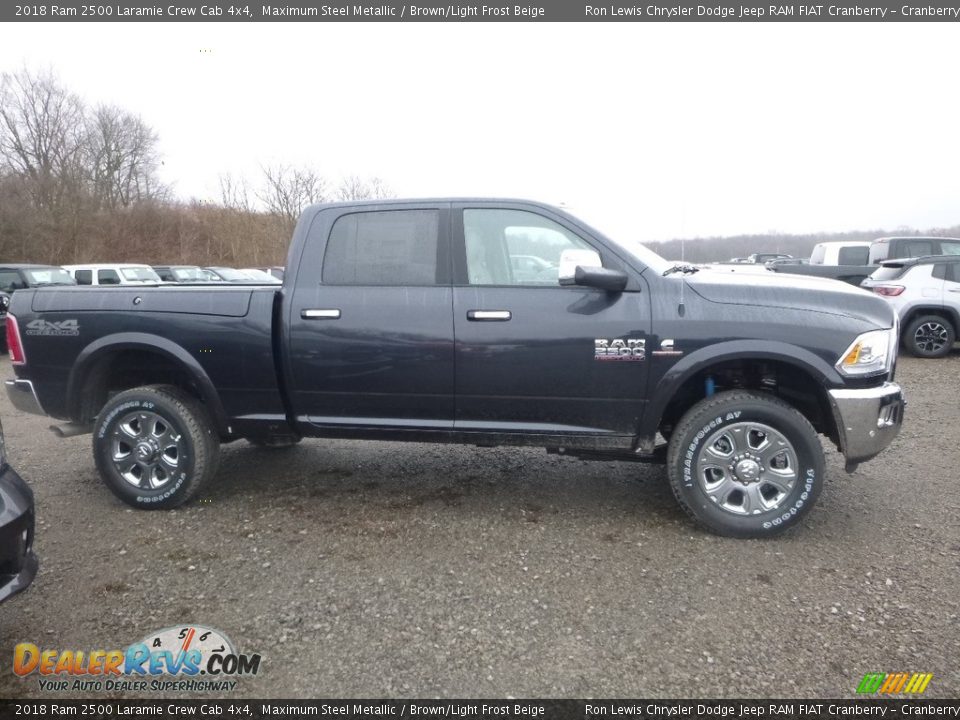 2018 Ram 2500 Laramie Crew Cab 4x4 Maximum Steel Metallic / Brown/Light Frost Beige Photo #6