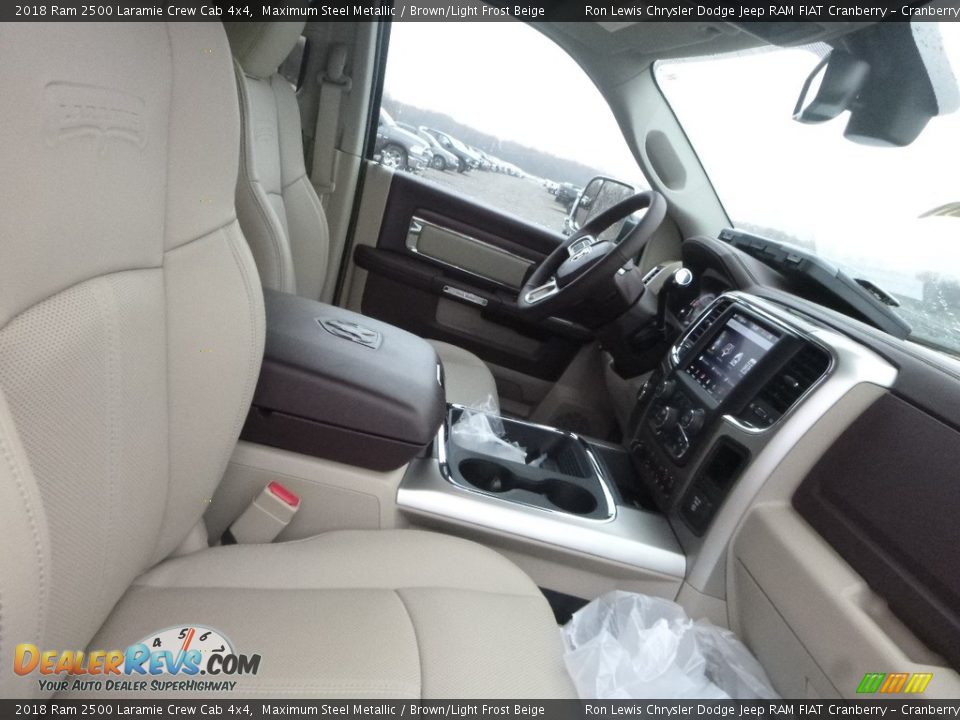 2018 Ram 2500 Laramie Crew Cab 4x4 Maximum Steel Metallic / Brown/Light Frost Beige Photo #10