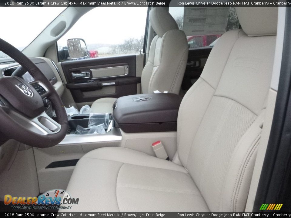 2018 Ram 2500 Laramie Crew Cab 4x4 Maximum Steel Metallic / Brown/Light Frost Beige Photo #13