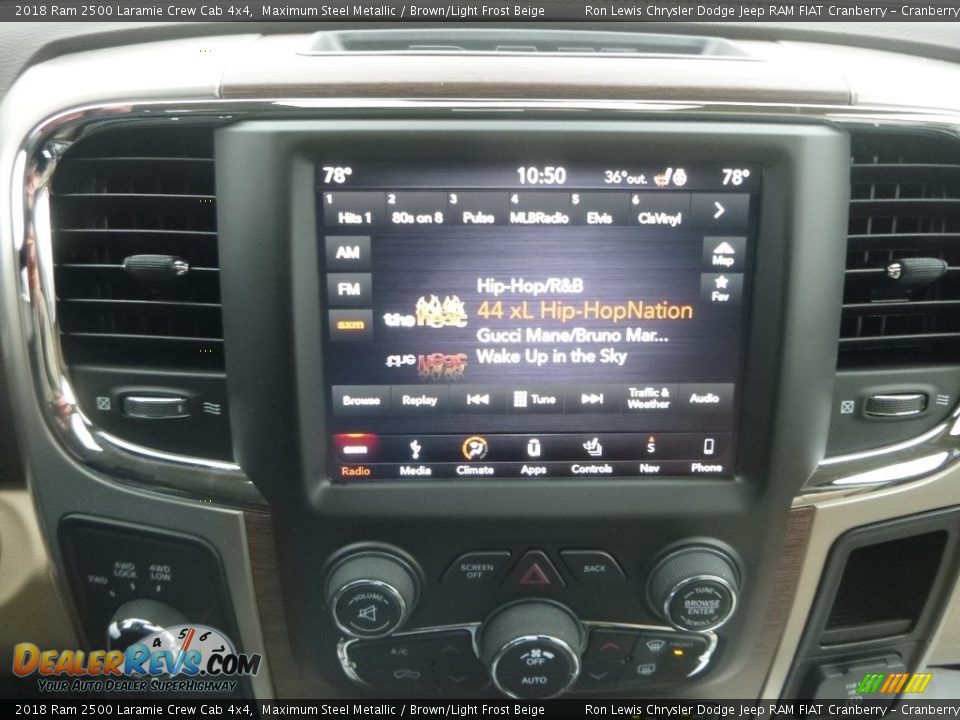 2018 Ram 2500 Laramie Crew Cab 4x4 Maximum Steel Metallic / Brown/Light Frost Beige Photo #17