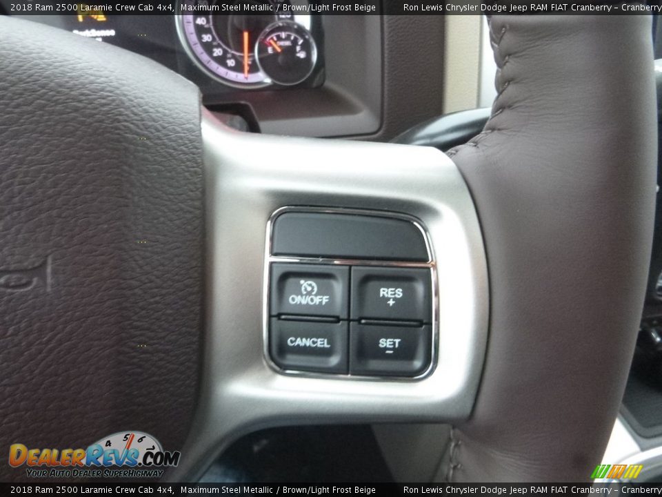 2018 Ram 2500 Laramie Crew Cab 4x4 Maximum Steel Metallic / Brown/Light Frost Beige Photo #19