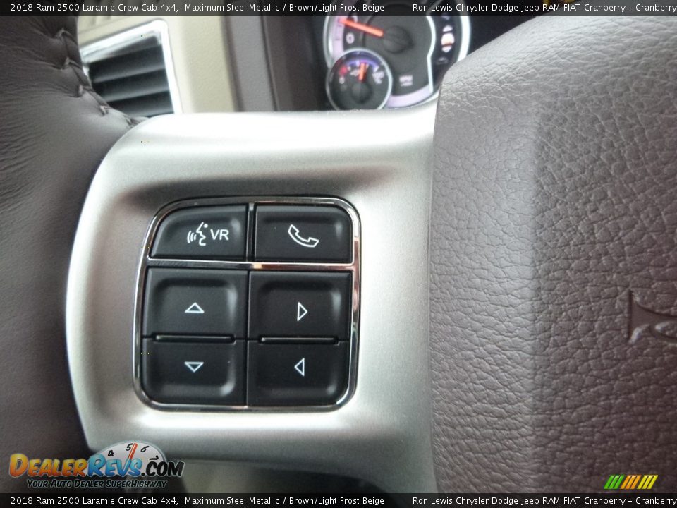 2018 Ram 2500 Laramie Crew Cab 4x4 Maximum Steel Metallic / Brown/Light Frost Beige Photo #20
