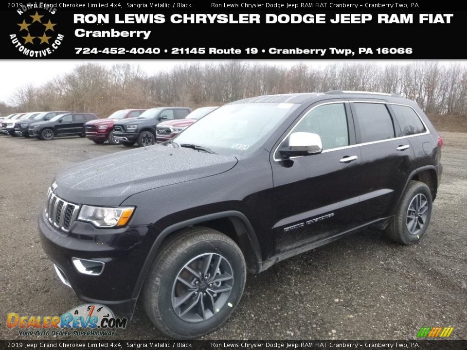 2019 Jeep Grand Cherokee Limited 4x4 Sangria Metallic / Black Photo #1