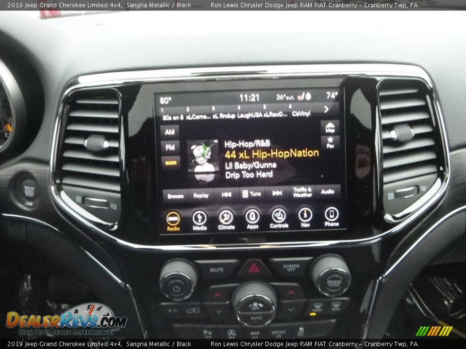 2019 Jeep Grand Cherokee Limited 4x4 Sangria Metallic / Black Photo #16