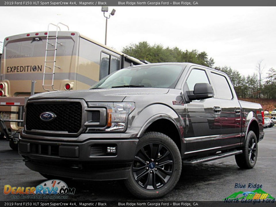 2019 Ford F150 XLT Sport SuperCrew 4x4 Magnetic / Black Photo #1