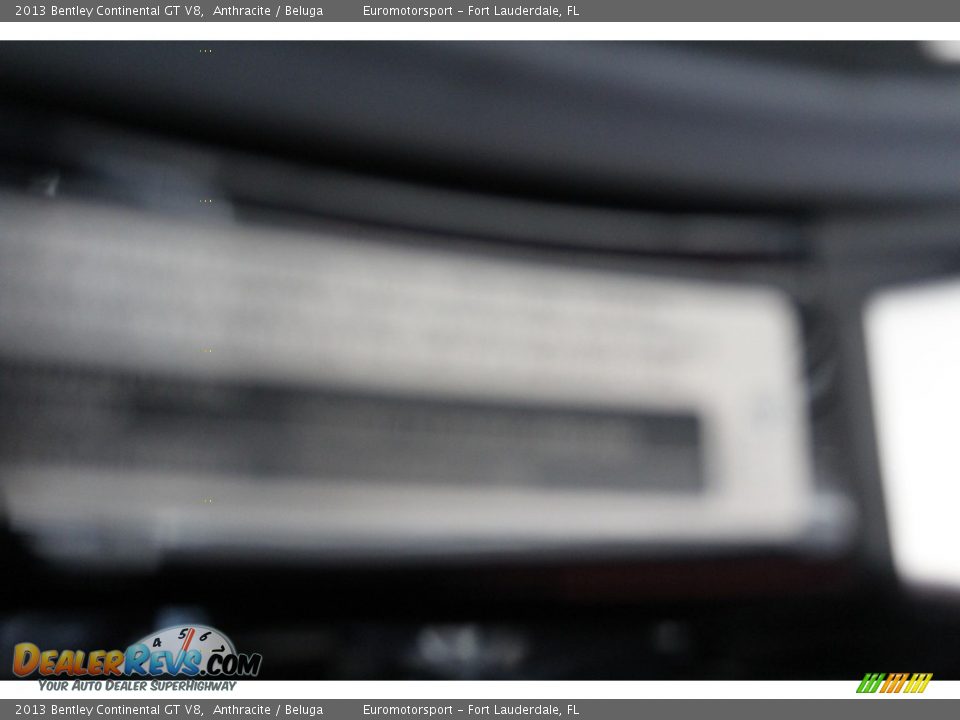 2013 Bentley Continental GT V8 Anthracite / Beluga Photo #49