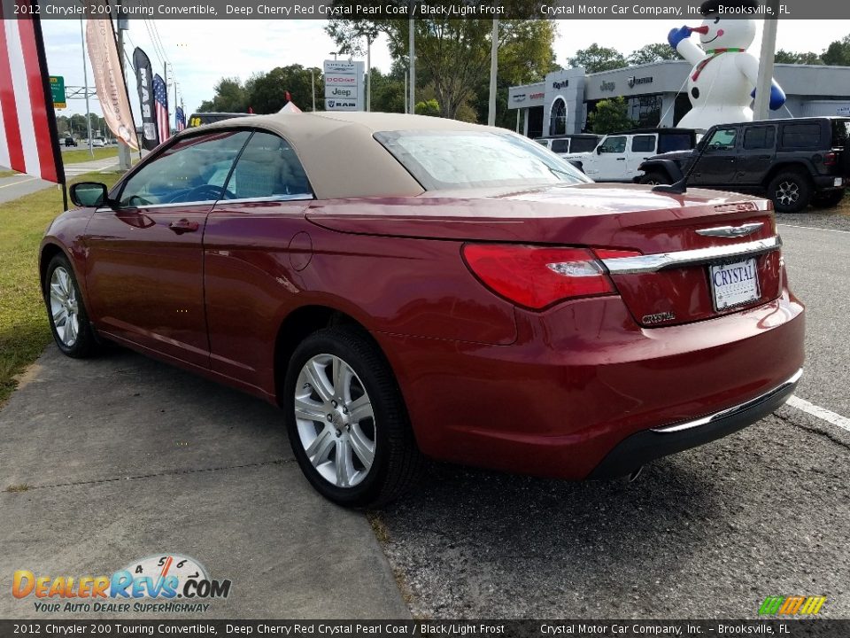 2012 Chrysler 200 Touring Convertible Deep Cherry Red Crystal Pearl Coat / Black/Light Frost Photo #3