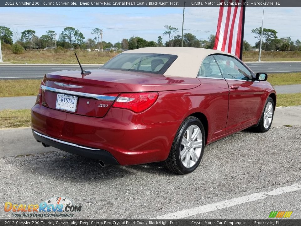 2012 Chrysler 200 Touring Convertible Deep Cherry Red Crystal Pearl Coat / Black/Light Frost Photo #5