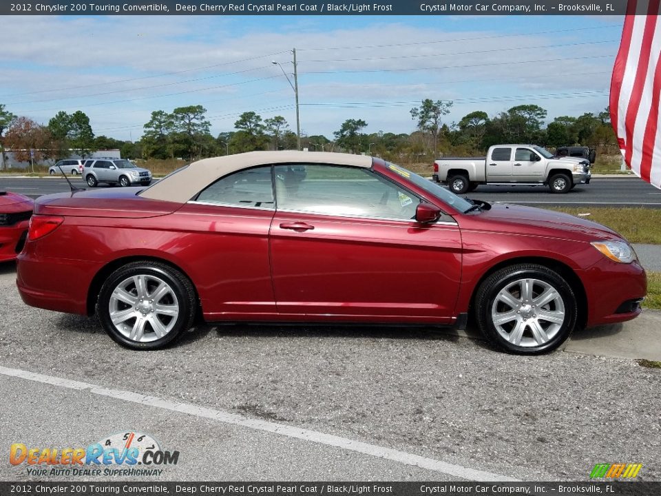 2012 Chrysler 200 Touring Convertible Deep Cherry Red Crystal Pearl Coat / Black/Light Frost Photo #6