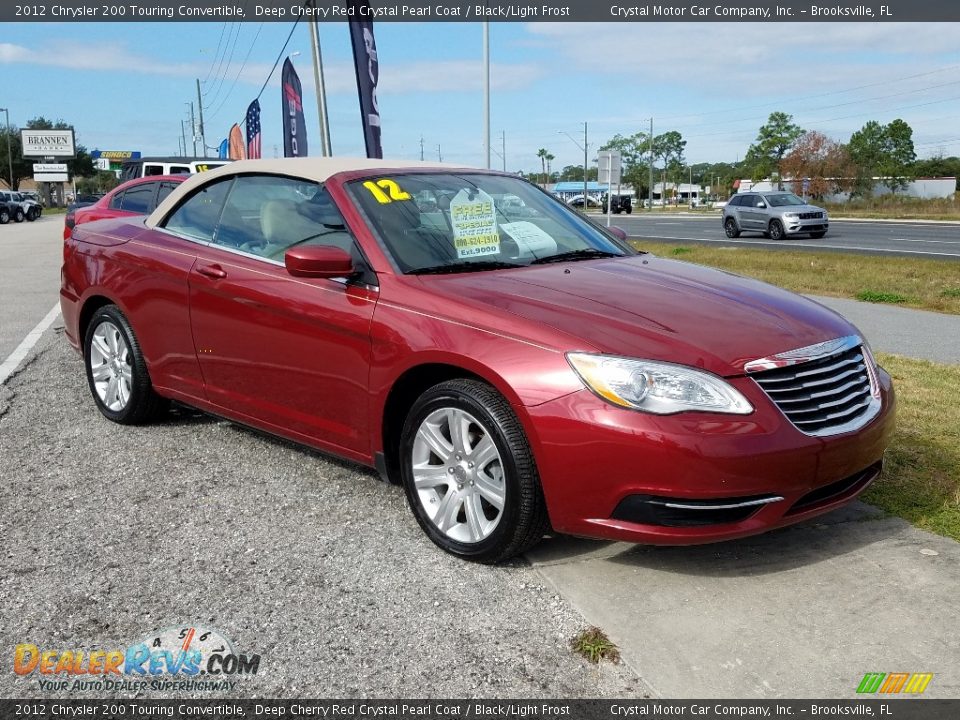 2012 Chrysler 200 Touring Convertible Deep Cherry Red Crystal Pearl Coat / Black/Light Frost Photo #7