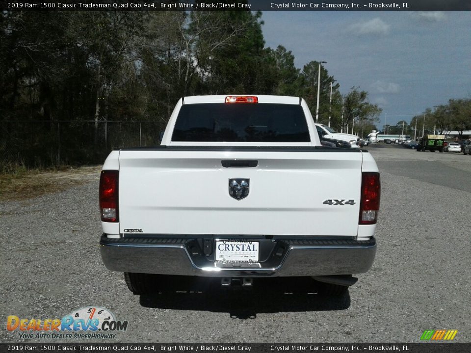 2019 Ram 1500 Classic Tradesman Quad Cab 4x4 Bright White / Black/Diesel Gray Photo #4