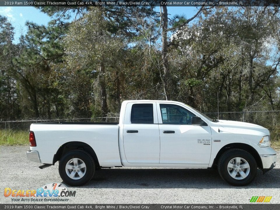 2019 Ram 1500 Classic Tradesman Quad Cab 4x4 Bright White / Black/Diesel Gray Photo #6