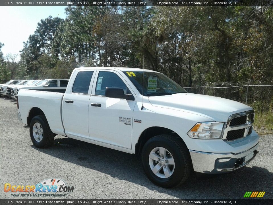 2019 Ram 1500 Classic Tradesman Quad Cab 4x4 Bright White / Black/Diesel Gray Photo #7