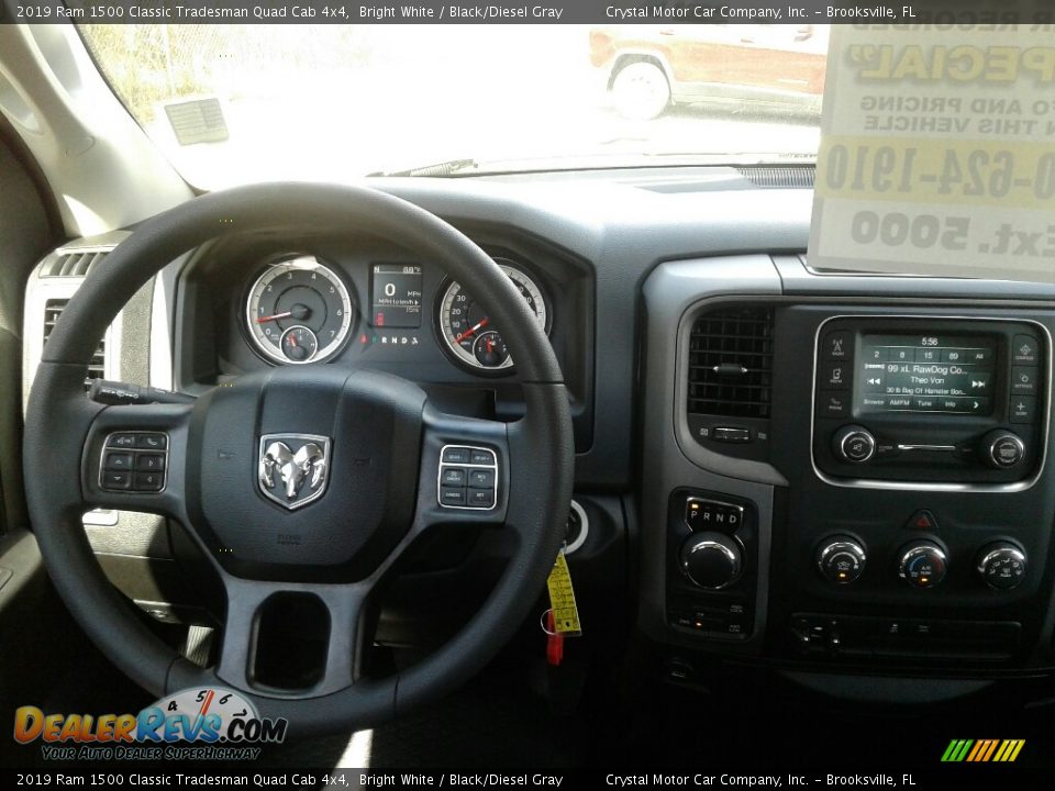 2019 Ram 1500 Classic Tradesman Quad Cab 4x4 Bright White / Black/Diesel Gray Photo #13