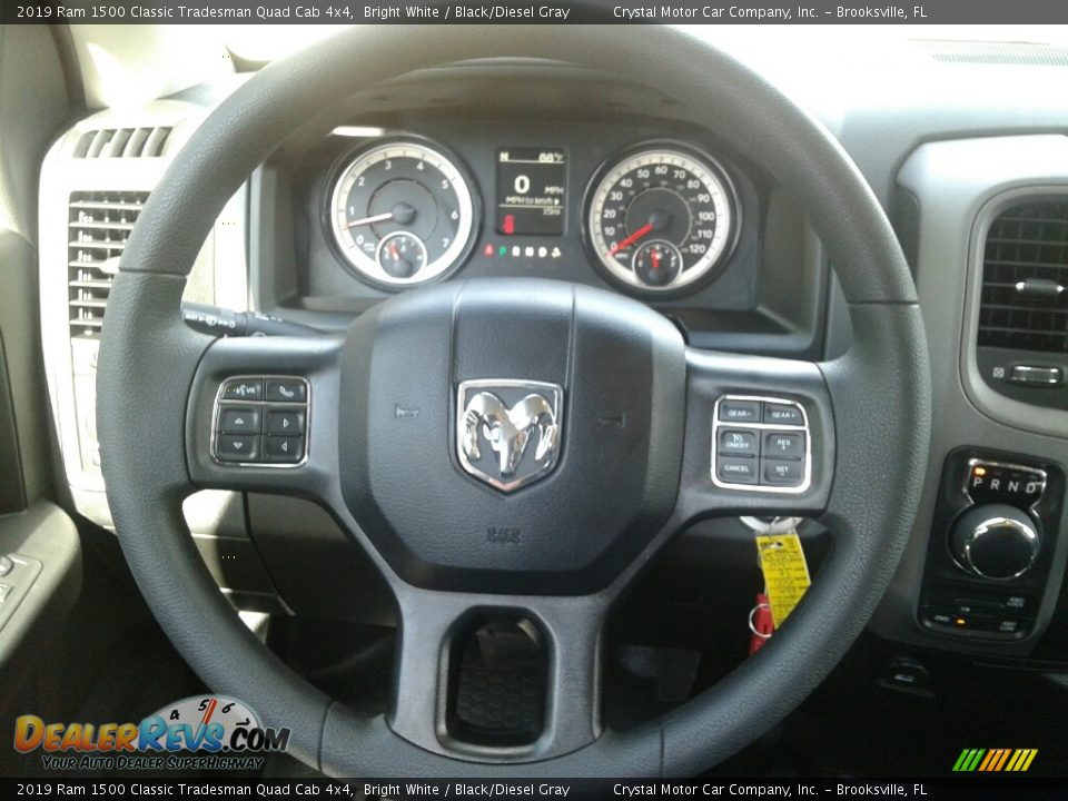 2019 Ram 1500 Classic Tradesman Quad Cab 4x4 Bright White / Black/Diesel Gray Photo #14