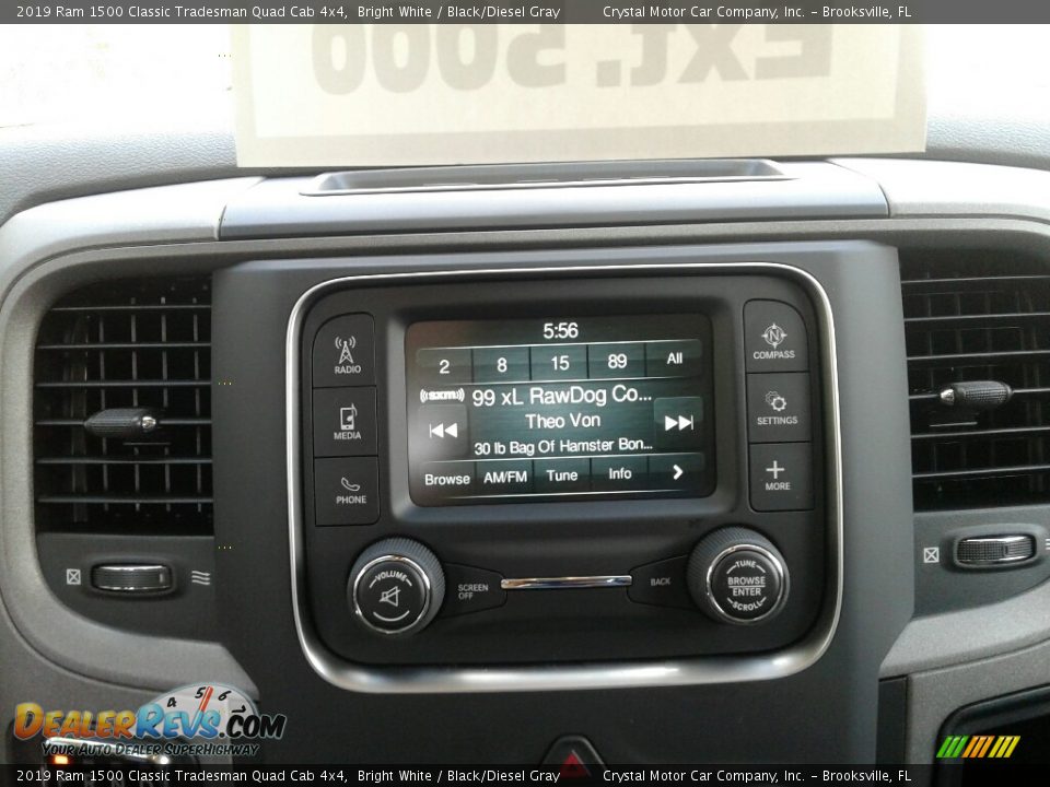 2019 Ram 1500 Classic Tradesman Quad Cab 4x4 Bright White / Black/Diesel Gray Photo #15