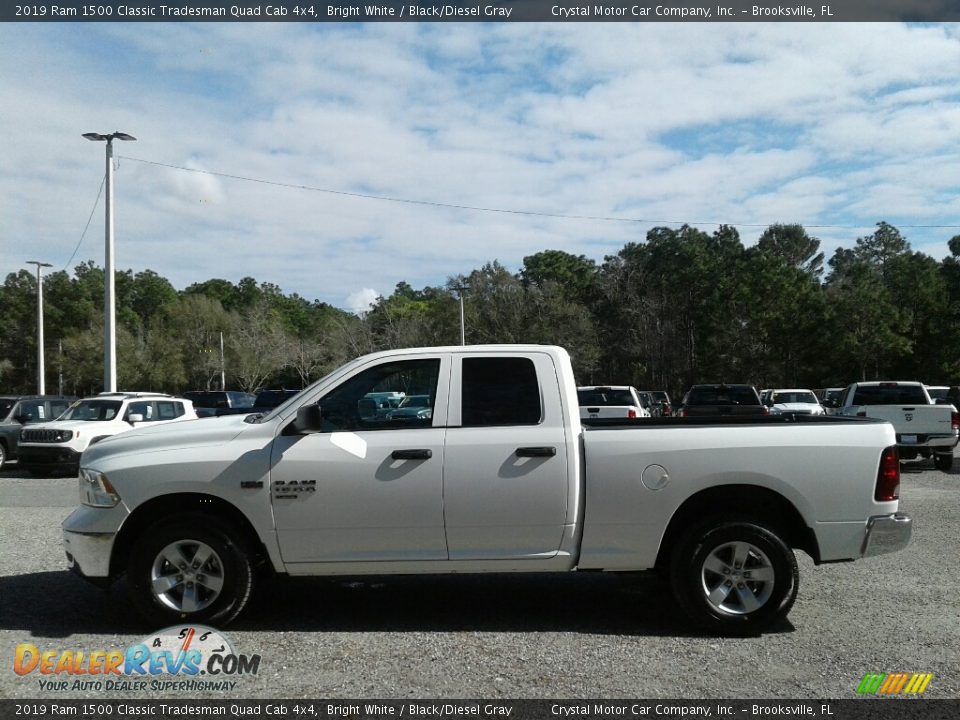 2019 Ram 1500 Classic Tradesman Quad Cab 4x4 Bright White / Black/Diesel Gray Photo #2