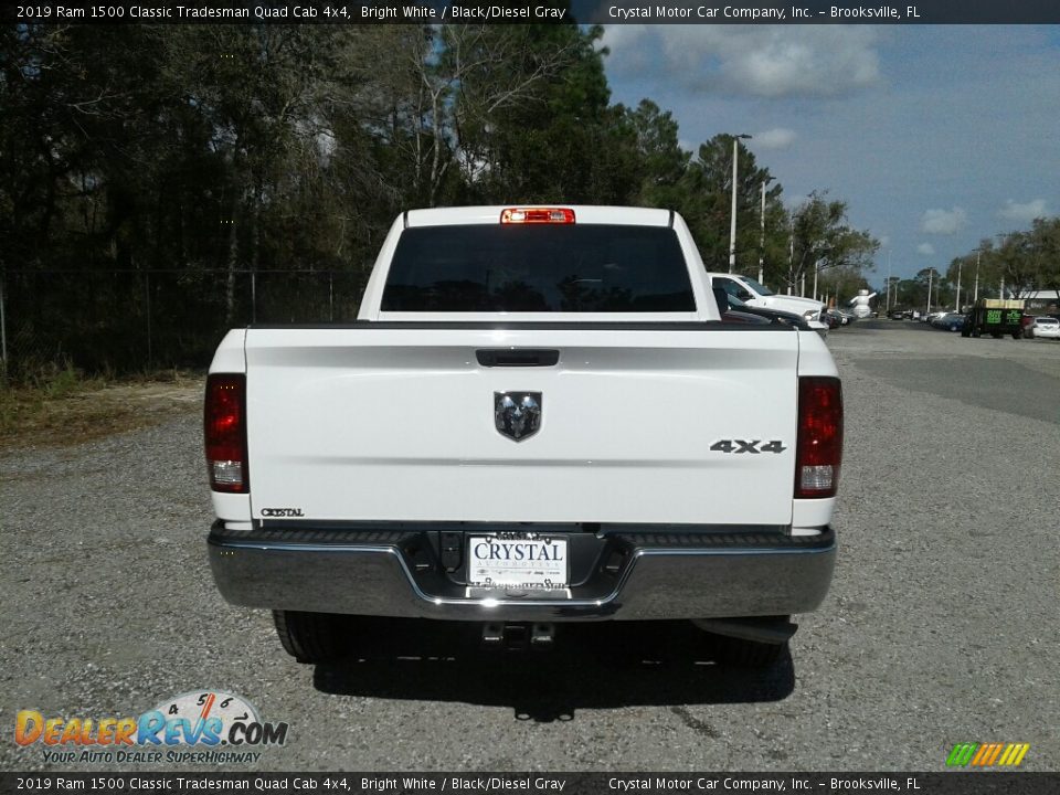 2019 Ram 1500 Classic Tradesman Quad Cab 4x4 Bright White / Black/Diesel Gray Photo #4