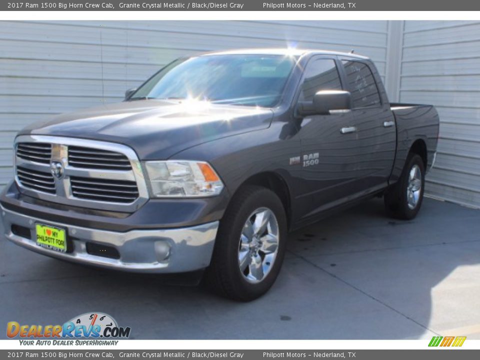 2017 Ram 1500 Big Horn Crew Cab Granite Crystal Metallic / Black/Diesel Gray Photo #4