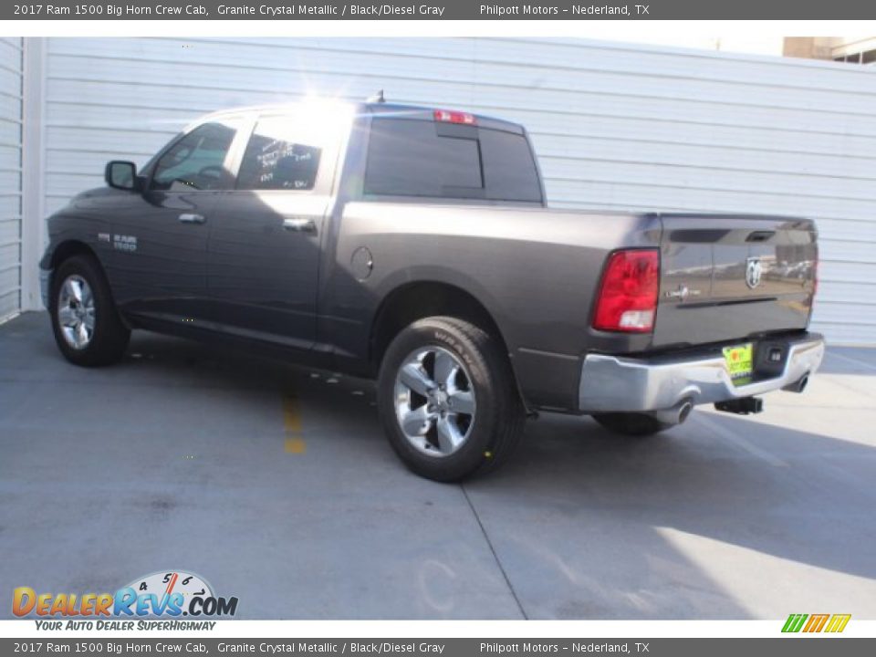 2017 Ram 1500 Big Horn Crew Cab Granite Crystal Metallic / Black/Diesel Gray Photo #6