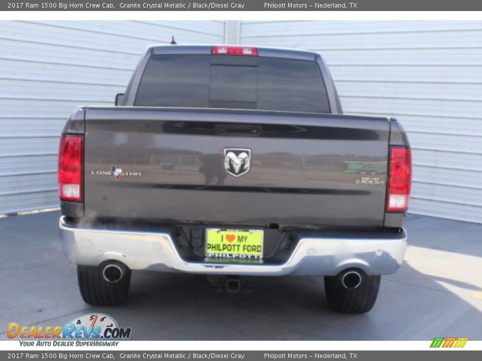 2017 Ram 1500 Big Horn Crew Cab Granite Crystal Metallic / Black/Diesel Gray Photo #7