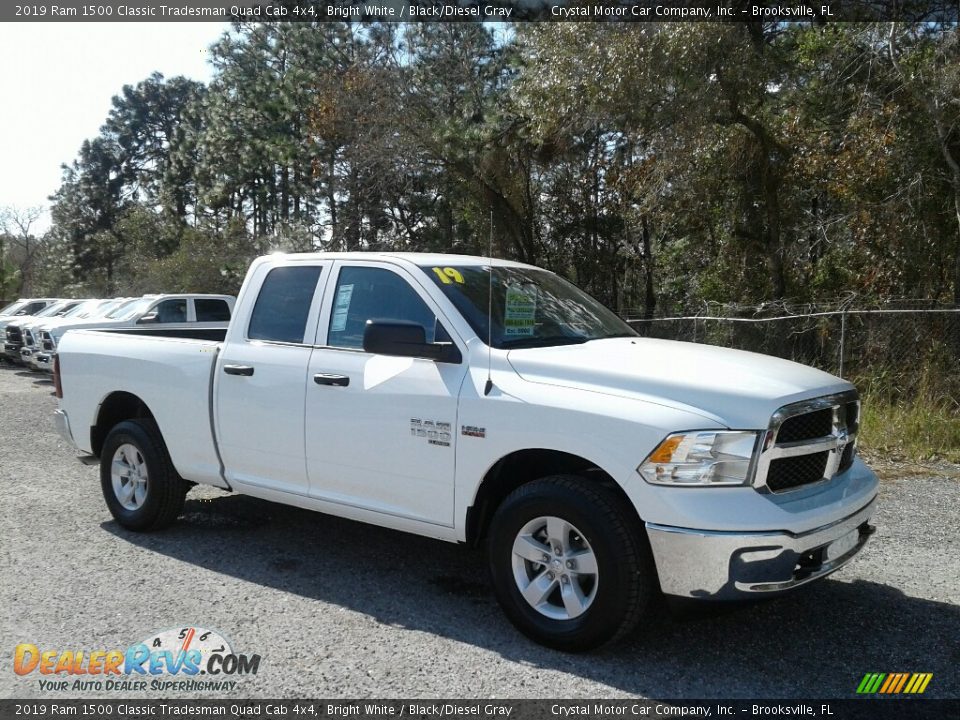 2019 Ram 1500 Classic Tradesman Quad Cab 4x4 Bright White / Black/Diesel Gray Photo #7