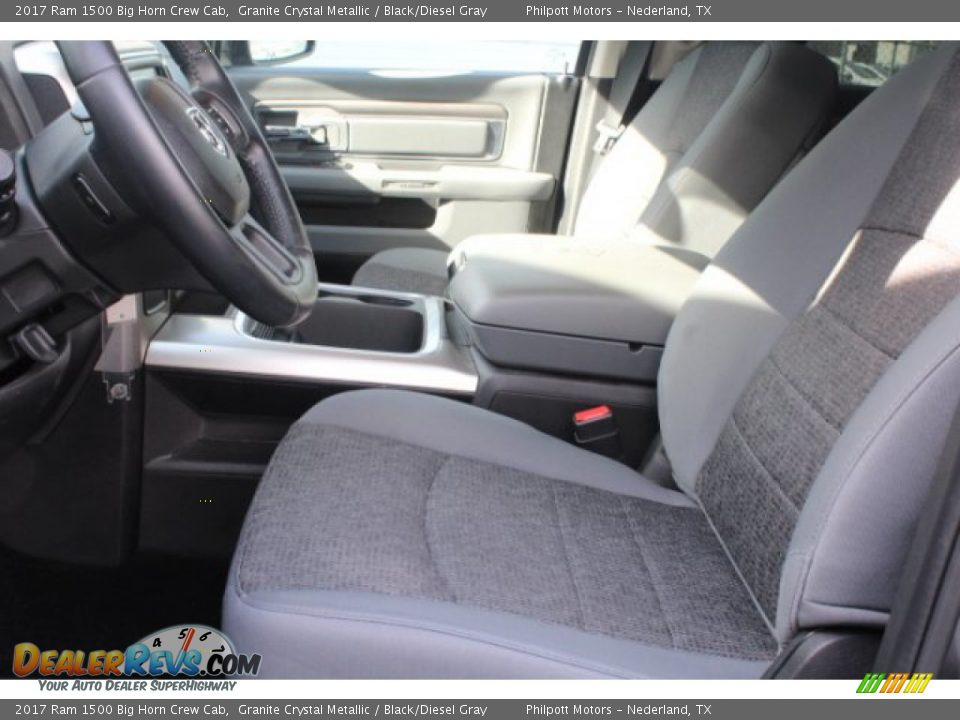2017 Ram 1500 Big Horn Crew Cab Granite Crystal Metallic / Black/Diesel Gray Photo #10
