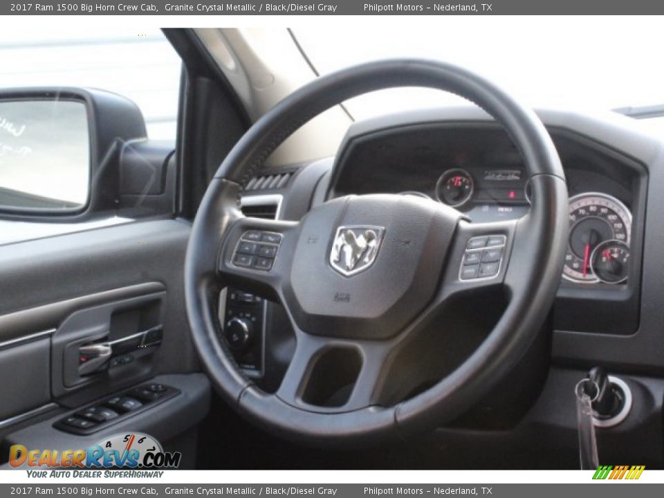 2017 Ram 1500 Big Horn Crew Cab Granite Crystal Metallic / Black/Diesel Gray Photo #19