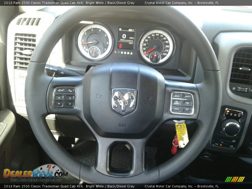 2019 Ram 1500 Classic Tradesman Quad Cab 4x4 Bright White / Black/Diesel Gray Photo #14