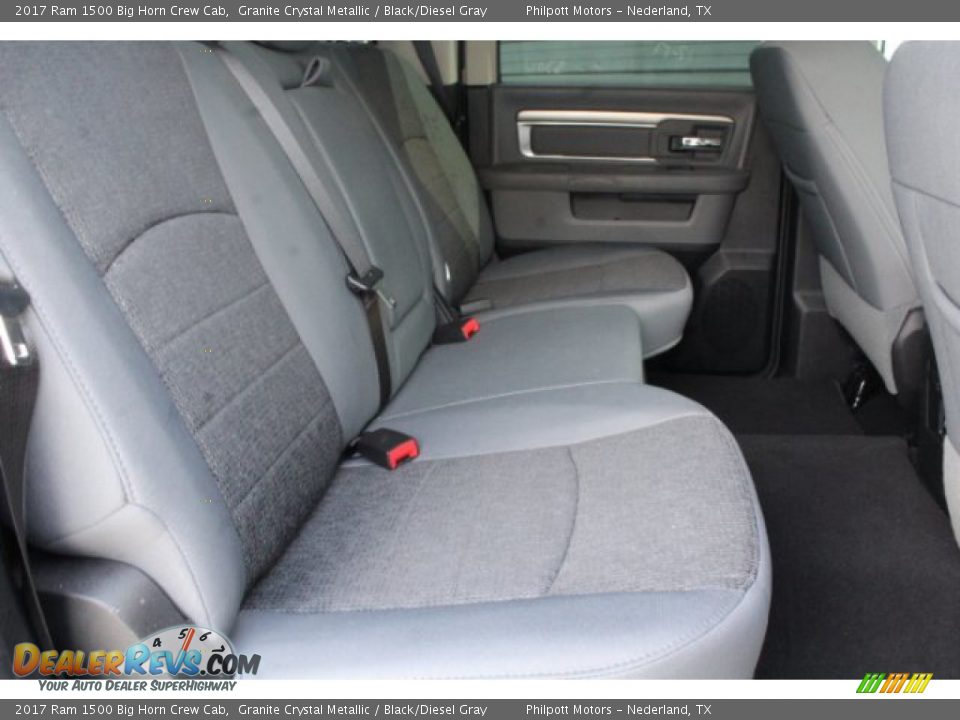 2017 Ram 1500 Big Horn Crew Cab Granite Crystal Metallic / Black/Diesel Gray Photo #22