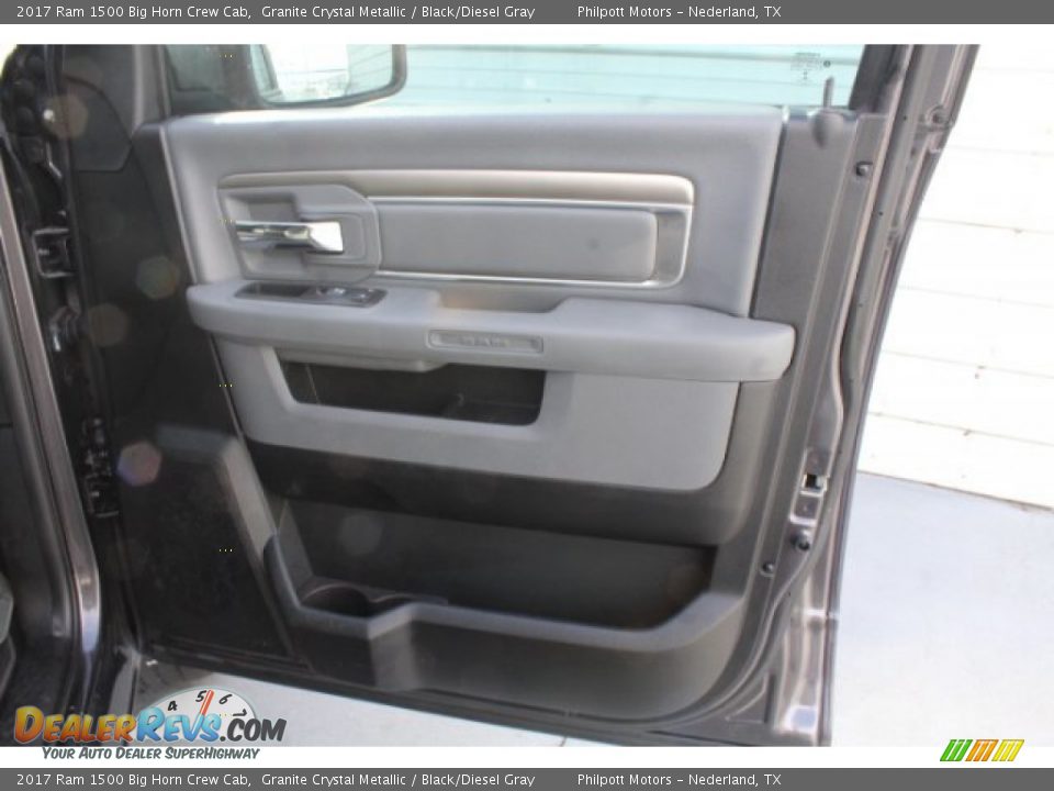 2017 Ram 1500 Big Horn Crew Cab Granite Crystal Metallic / Black/Diesel Gray Photo #23