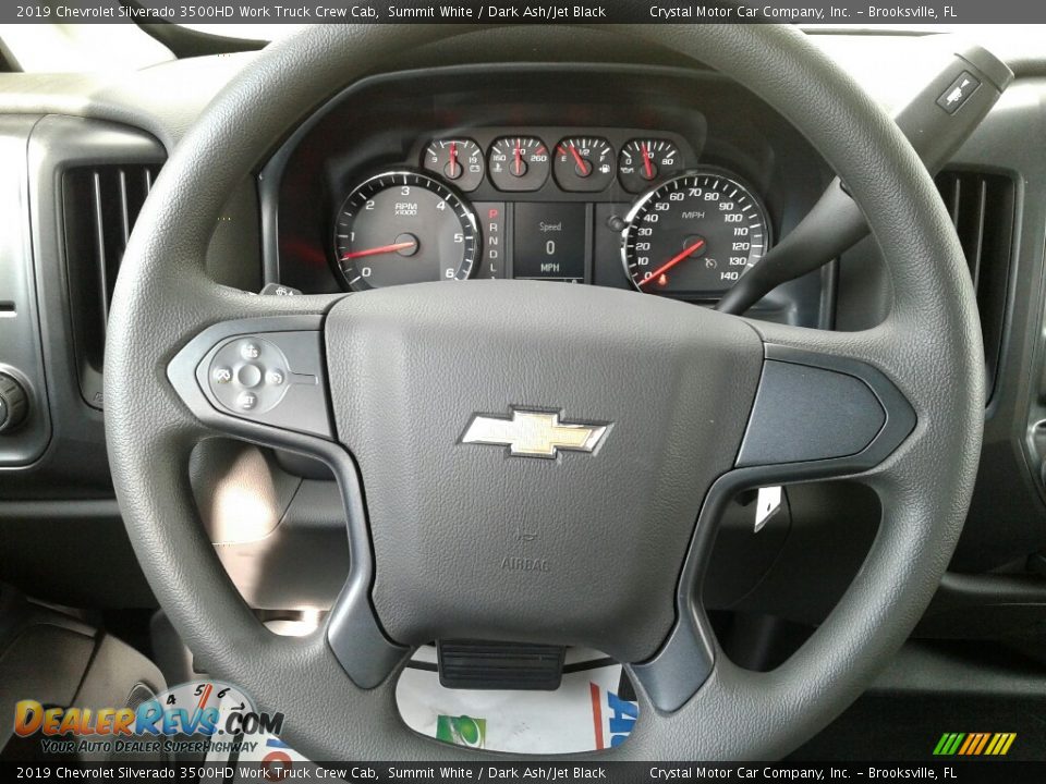 2019 Chevrolet Silverado 3500HD Work Truck Crew Cab Summit White / Dark Ash/Jet Black Photo #14