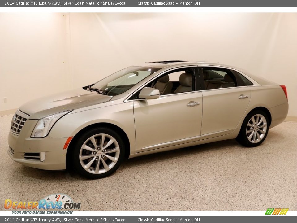 2014 Cadillac XTS Luxury AWD Silver Coast Metallic / Shale/Cocoa Photo #3