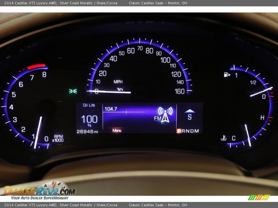 2014 Cadillac XTS Luxury AWD Silver Coast Metallic / Shale/Cocoa Photo #9